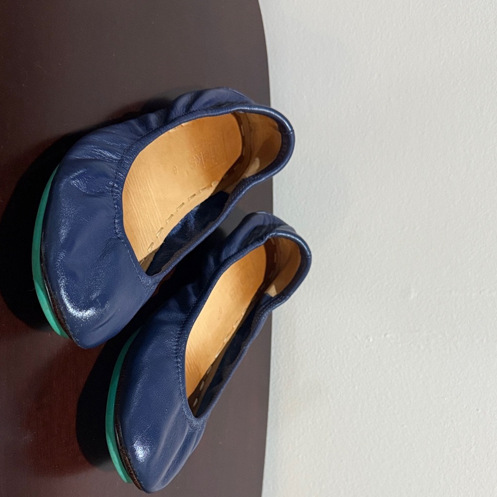 Tieks Navy Blue Leather Flats